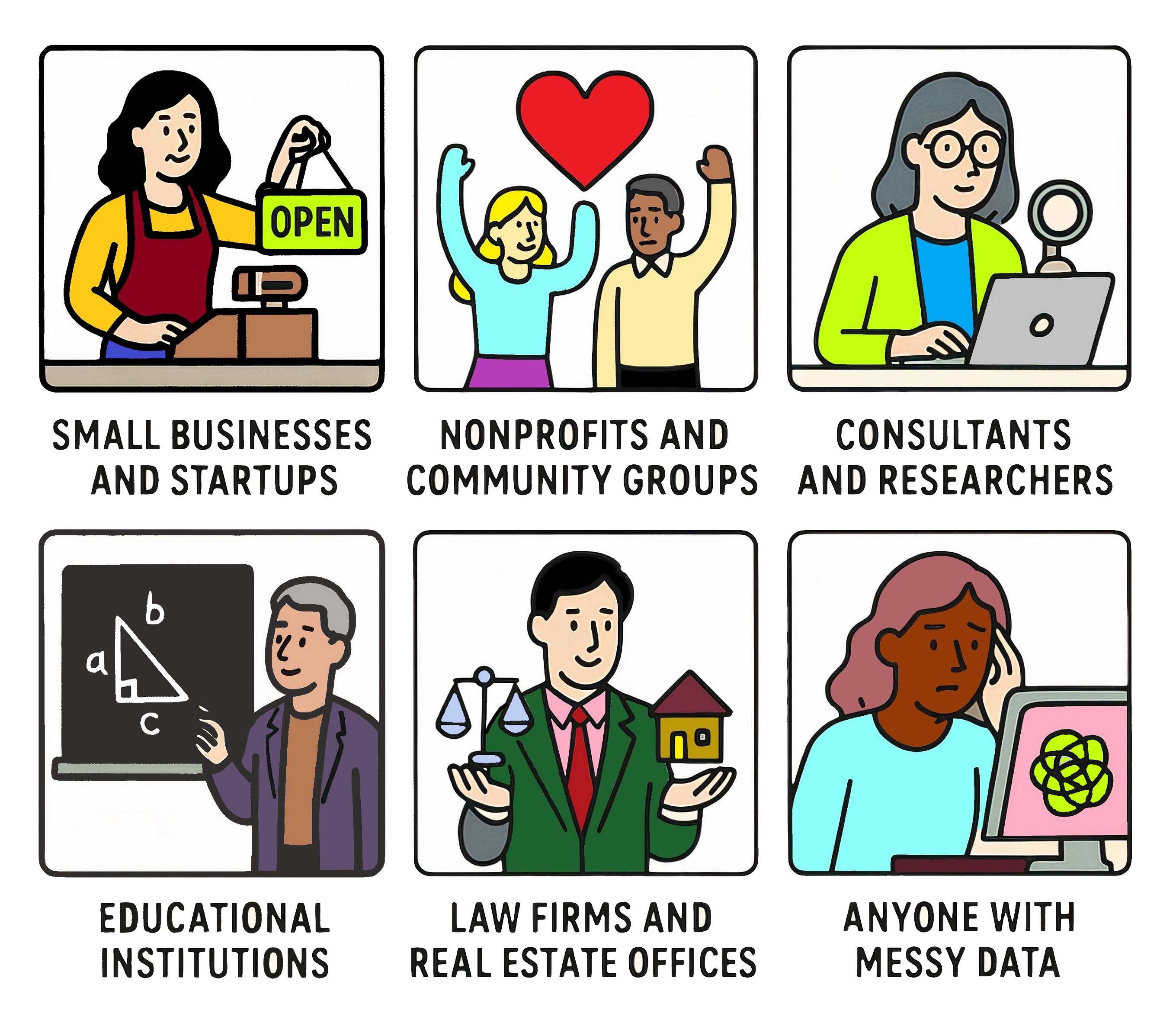 images representing businesses and organizations
